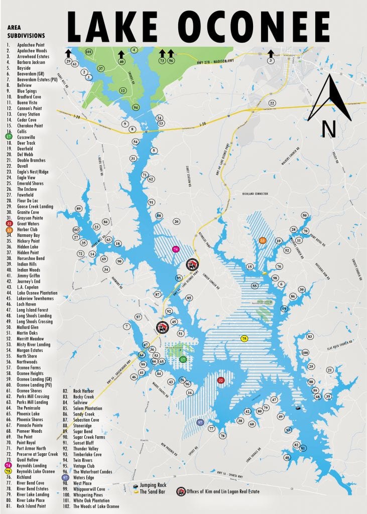 Map Of Lake Oconee Lake Oconee GA | About Lake Oconee | Life at Lake Oconee   Kim and 